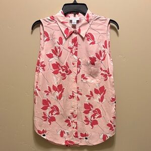 Liz Claiborne sleeveless button up blouse